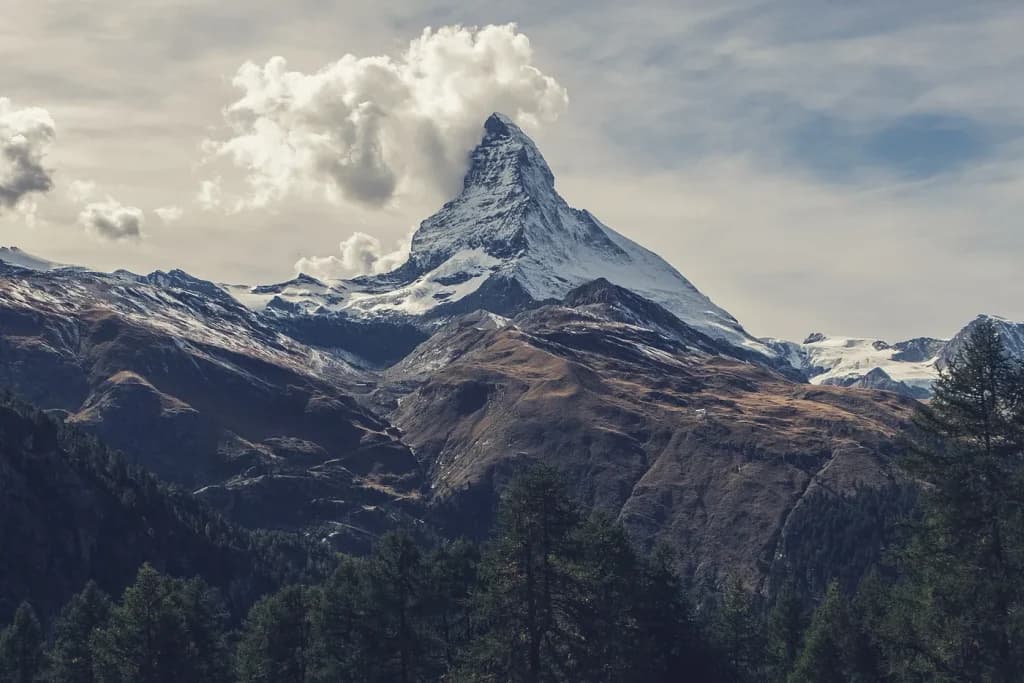 A high, peaceful mountain overlook with vast landscape