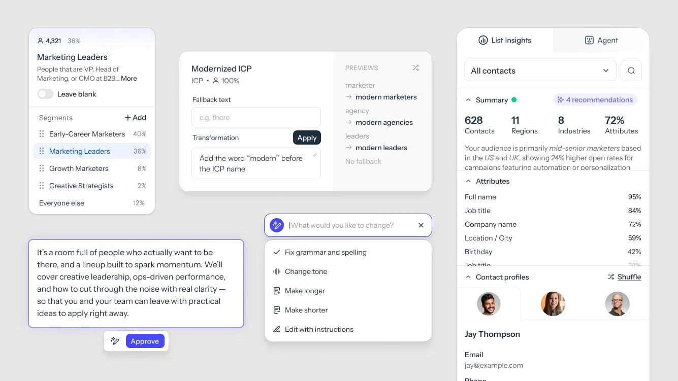 Singulate UI